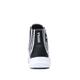 Womens Supra High Top Shoes STATIK White Stripe/white | AU-62130